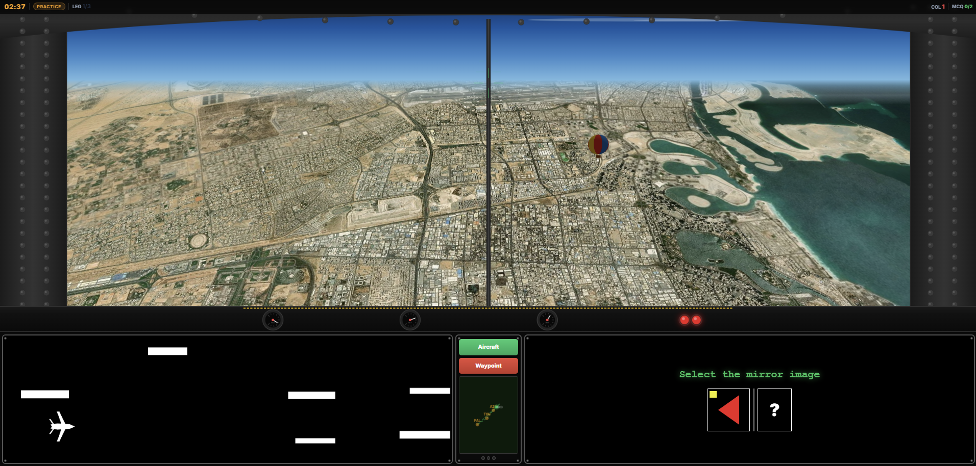 FAST cockpit simulation with Dubai terrain